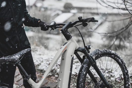 Fahrradfahren im Winter, Carver Fahrrad, Schnee, Winter, MTB, Mountainbike